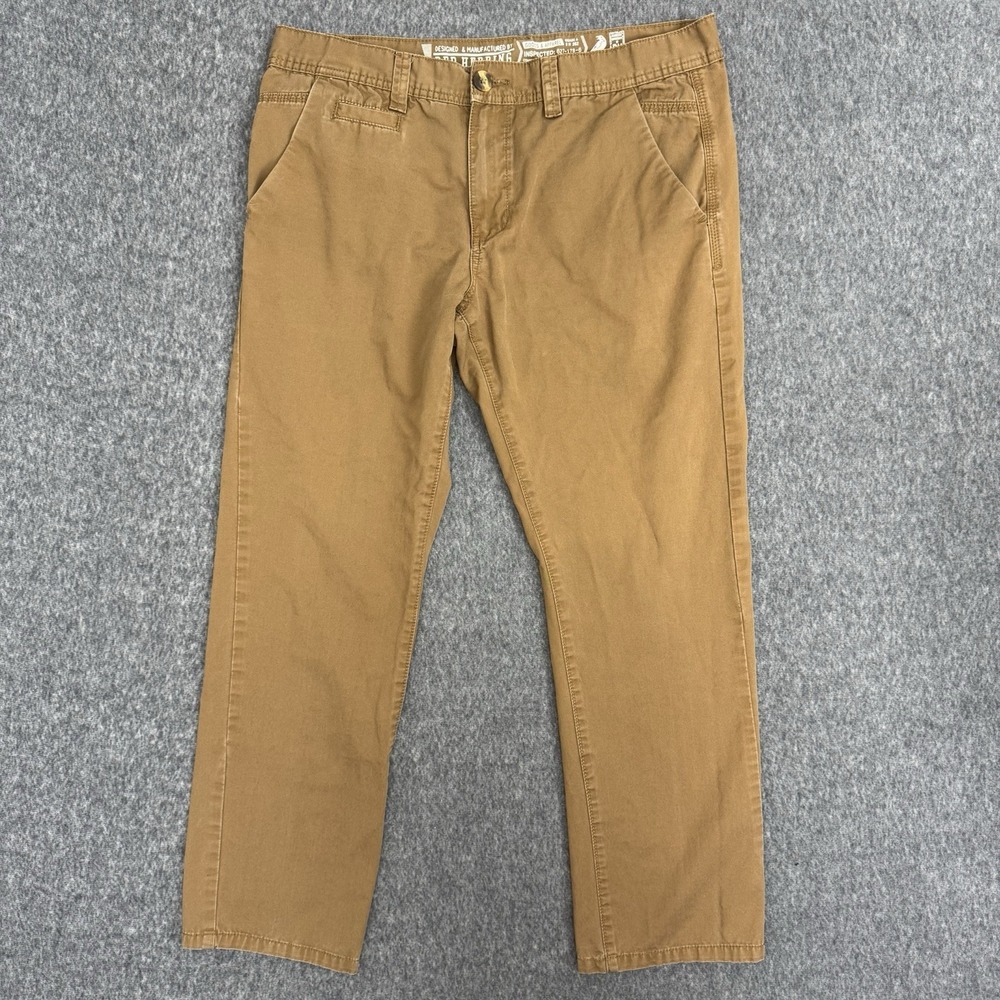 Red Herring Chino Pants Stretch Straight Brown Mens 36x30 Casual